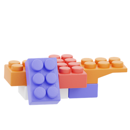 Brinquedos lego coloridos  3D Icon
