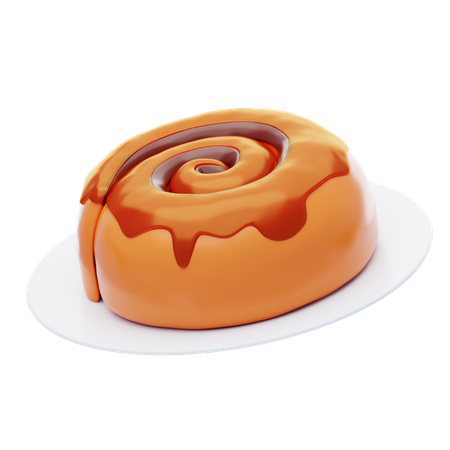 Brioche à la cannelle  3D Icon