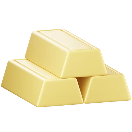 Briques d'or  3D Icon