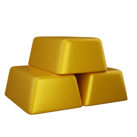 Briques d'or  3D Icon