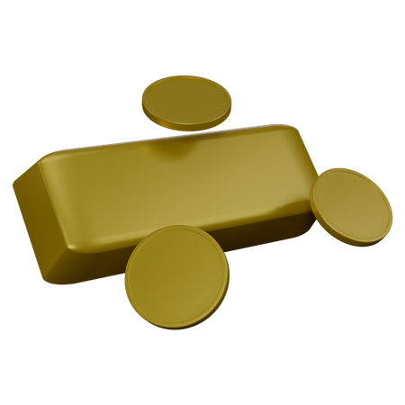 Briques et pièces d'or  3D Icon