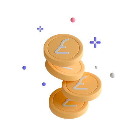 Britisches Pfund  3D Icon