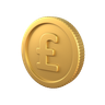 british pound sterling gold coin 3d illustration