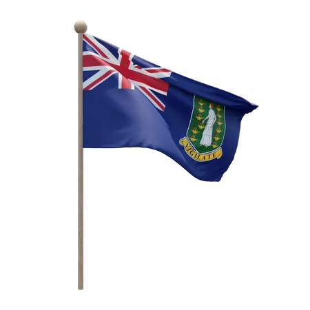 British Virgin Islands Flagpole  3D Illustration