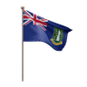 3d british virgin islands flagpole illustration