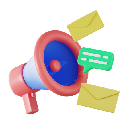 Broadcast Message  3D Icon