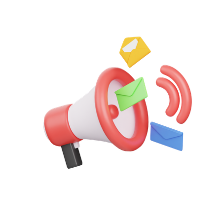 Broadcast Message  3D Icon