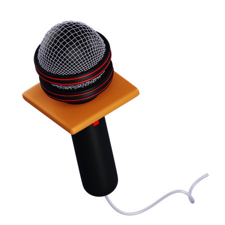 放送用マイク  3D Icon
