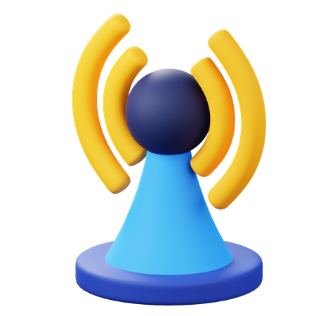 Broadcast Signal  3D Icon