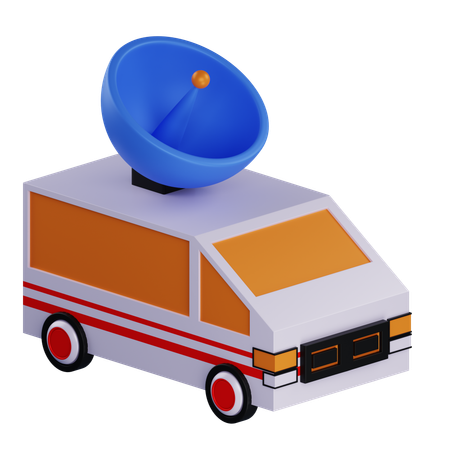 Broadcast Van  3D Icon