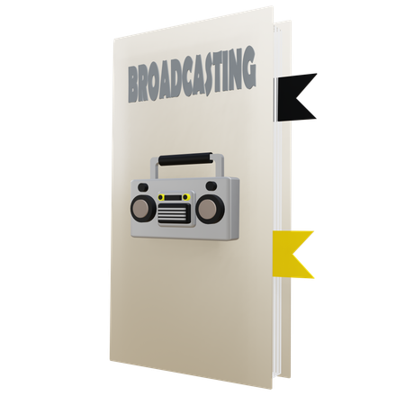 Broadcasting Book  3D Icon