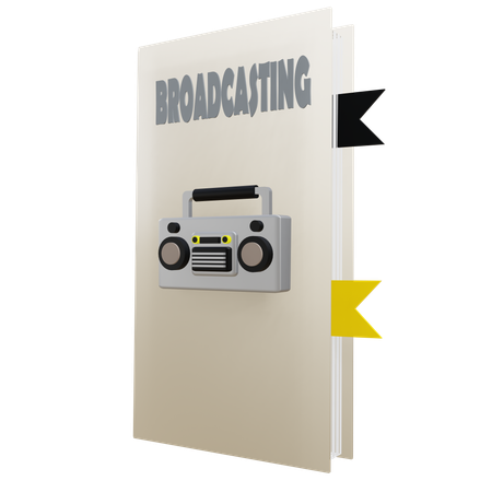 Broadcasting Book  3D Icon