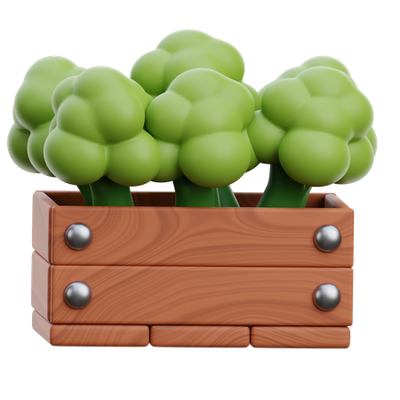 Broccoli Basket  3D Icon
