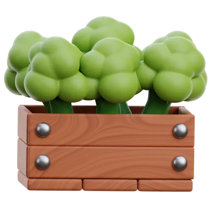 Broccoli Basket  3D Icon