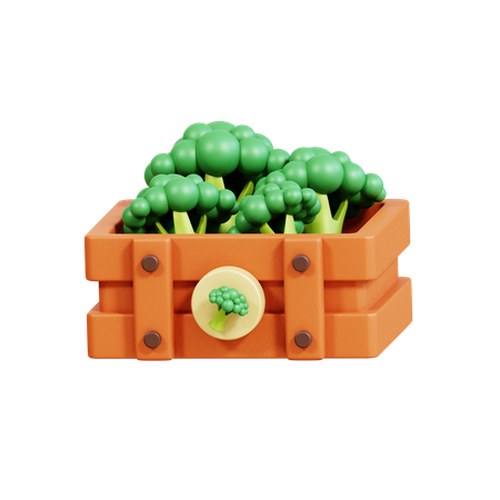 Broccoli Basket  3D Icon