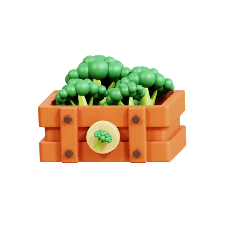 Broccoli Basket  3D Icon