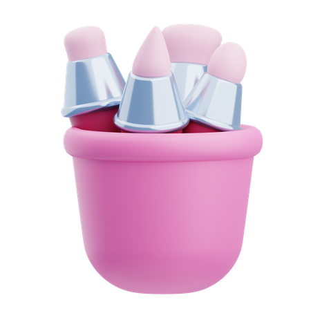 Brocha de maquillaje  3D Icon