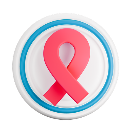 Épinglette du cancer du sein  3D Icon