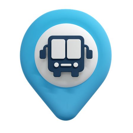 Épinglette de localisation du bus  3D Icon