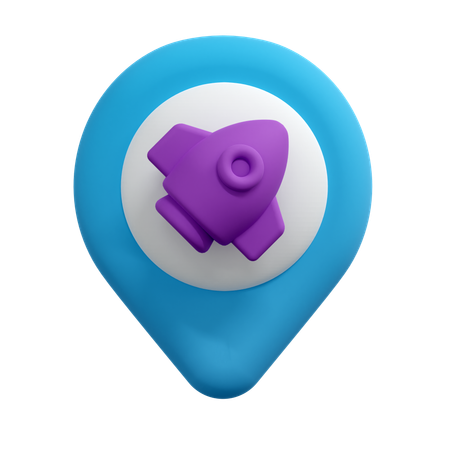 Broche d'emplacement de la fusée  3D Icon