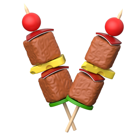 Brocheta  3D Icon