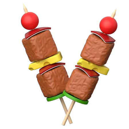 Brocheta  3D Icon