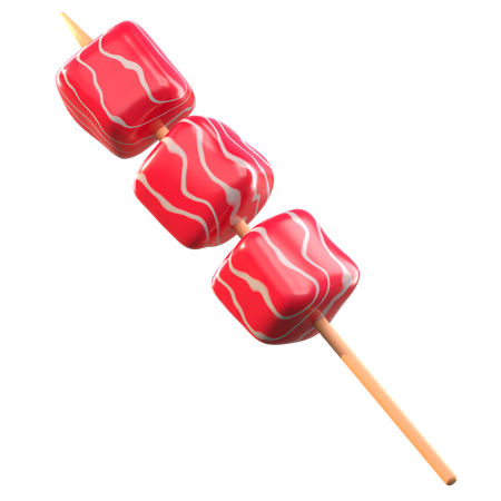 Brochetas de carne  3D Icon