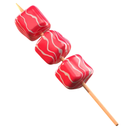 Brochetas de carne  3D Icon