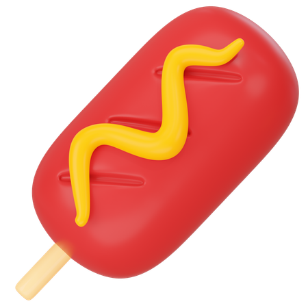 Brochettes de hot-dog  3D Icon