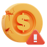 3d broke money logo