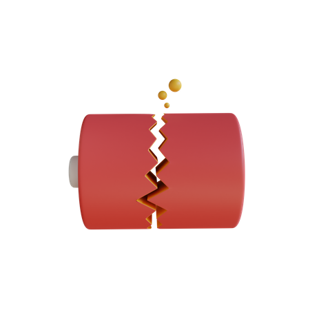 Broken Battery  3D Icon