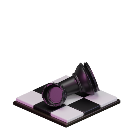 Broken Black Rook  3D Icon