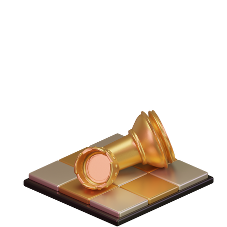 Broken Black Rook  3D Icon