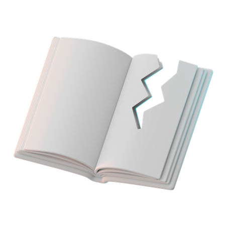 Broken Book  3D Icon