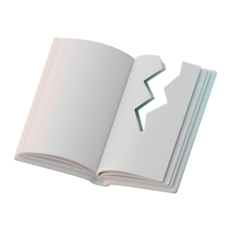 Broken Book  3D Icon