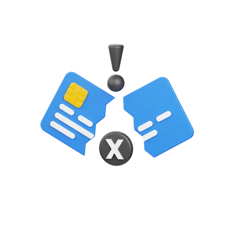 Broken Card  3D Icon