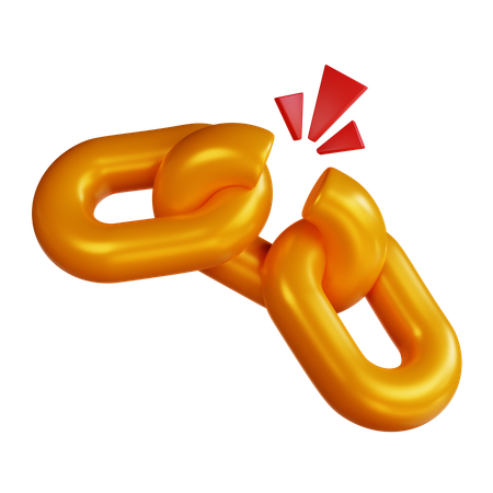 Broken chain  3D Icon