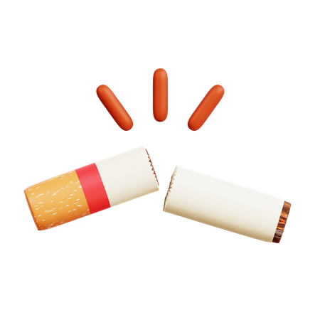 Broken Cigarette  3D Icon