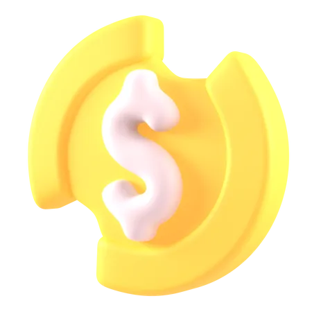 Broken Coin  3D Icon