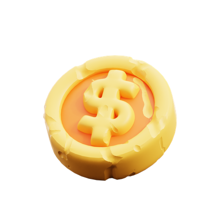 Broken Coin  3D Icon