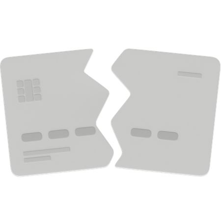 Broken Debit Card  3D Icon