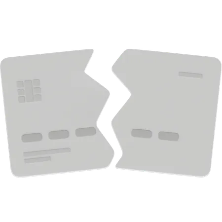 Broken Debit Card  3D Icon