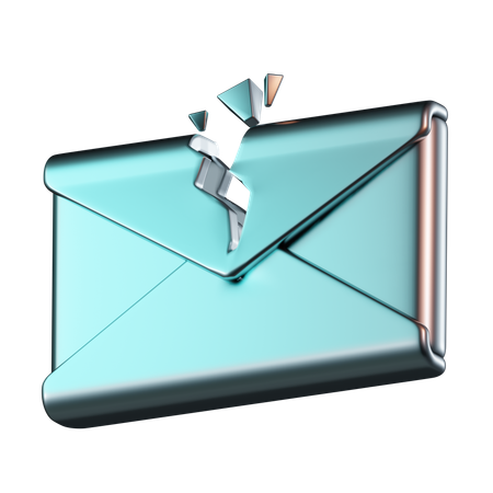 Broken Email  3D Icon