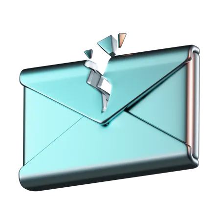 Broken Email  3D Icon