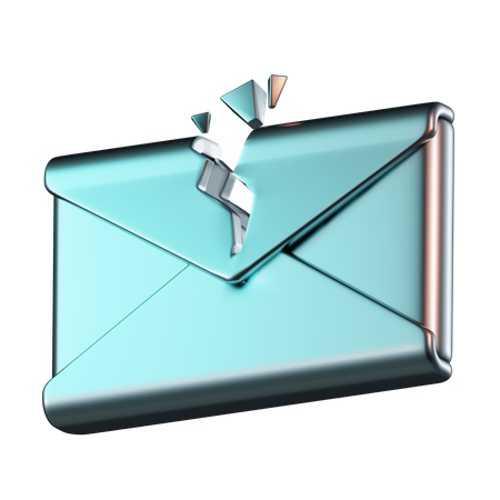 Broken Email  3D Icon