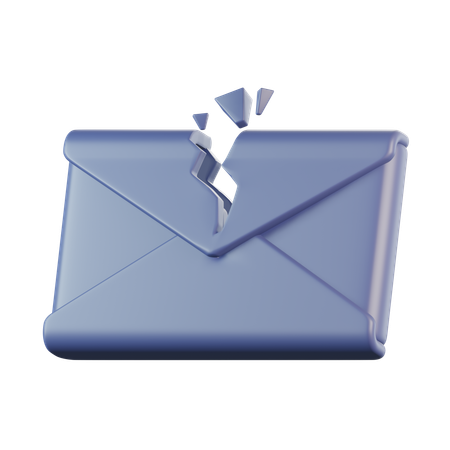 Broken Email  3D Icon