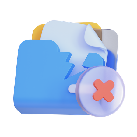 Broken File  3D Icon