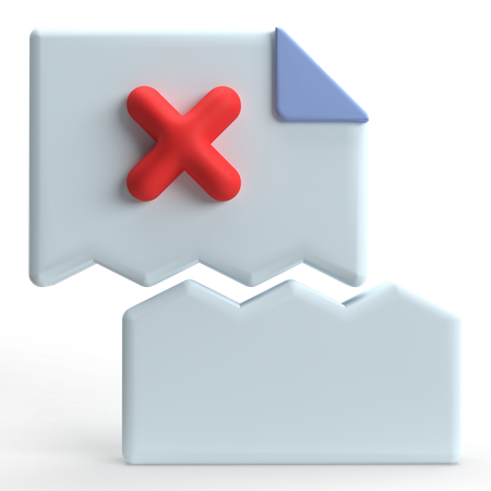 Broken File  3D Icon