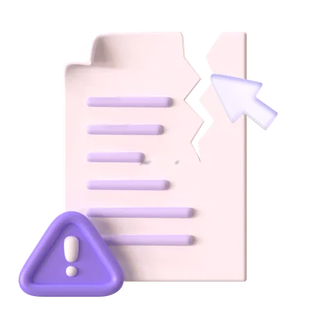 Broken FIle  3D Icon