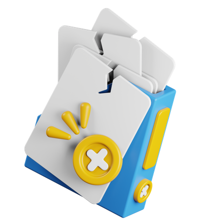 Broken File  3D Icon